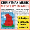 Image for Christmas Music Color by Note Mystery Pictures | Notes and Rests product