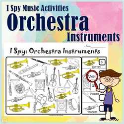 Image for I Spy Orchestra Instruments Coloring Games product