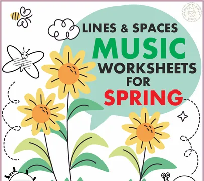 Lines and Spaces Spring Worksheet Pack