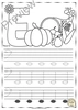 Image for Bass Clef Tracing Music Notes Worksheets for Fall product