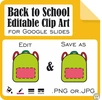 Image for Back to School Editable Clip Art for Google Slides product