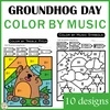 Image for Groundhog Day Music Color by Note Sheets product
