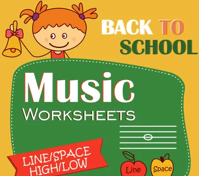 Back to School Music Worksheets (Line-Space, High-Low)