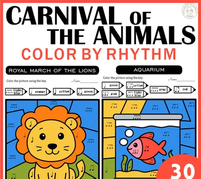 The Carnival of the Animals – Music Color by Rhythm Pages