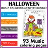 Image for Halloween Music Coloring Activities Bundle product