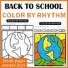 Image for Music Color by Rhythm Back to School Themed Worksheets product
