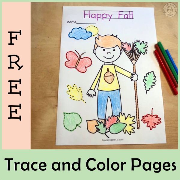 Free Picture Tracing Seasons Activities | Pre-writing Practices