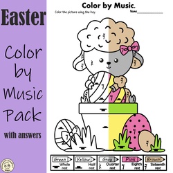 Image for Easter Music Coloring Pages Pack product