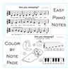 Image for Are You Sleeping Nursery Rhythm | Online Music Game & Color By Note Sheet product