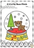 Image for Musical Coloring Pages for Winter {Color by Bass Pitch} with answers product