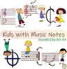 Image for Kids with Music Notes and Symbols Doodle Clip Art #4 product
