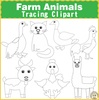 Image for Farm Animals Tracing Images Clipart product