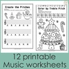 Image for Christmas Treble Clef Note Reading Worksheets product