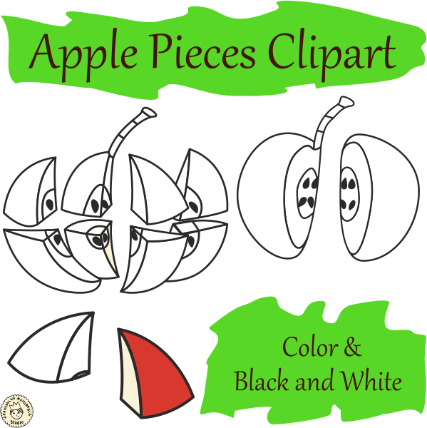 Apple Pieces Clipart (img # 3)