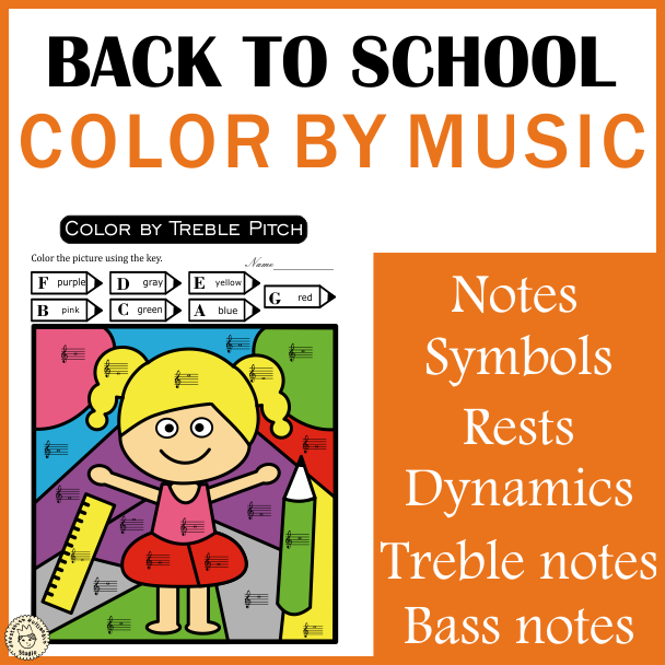 Back to School Color by Code Music Worksheets (img # 2)