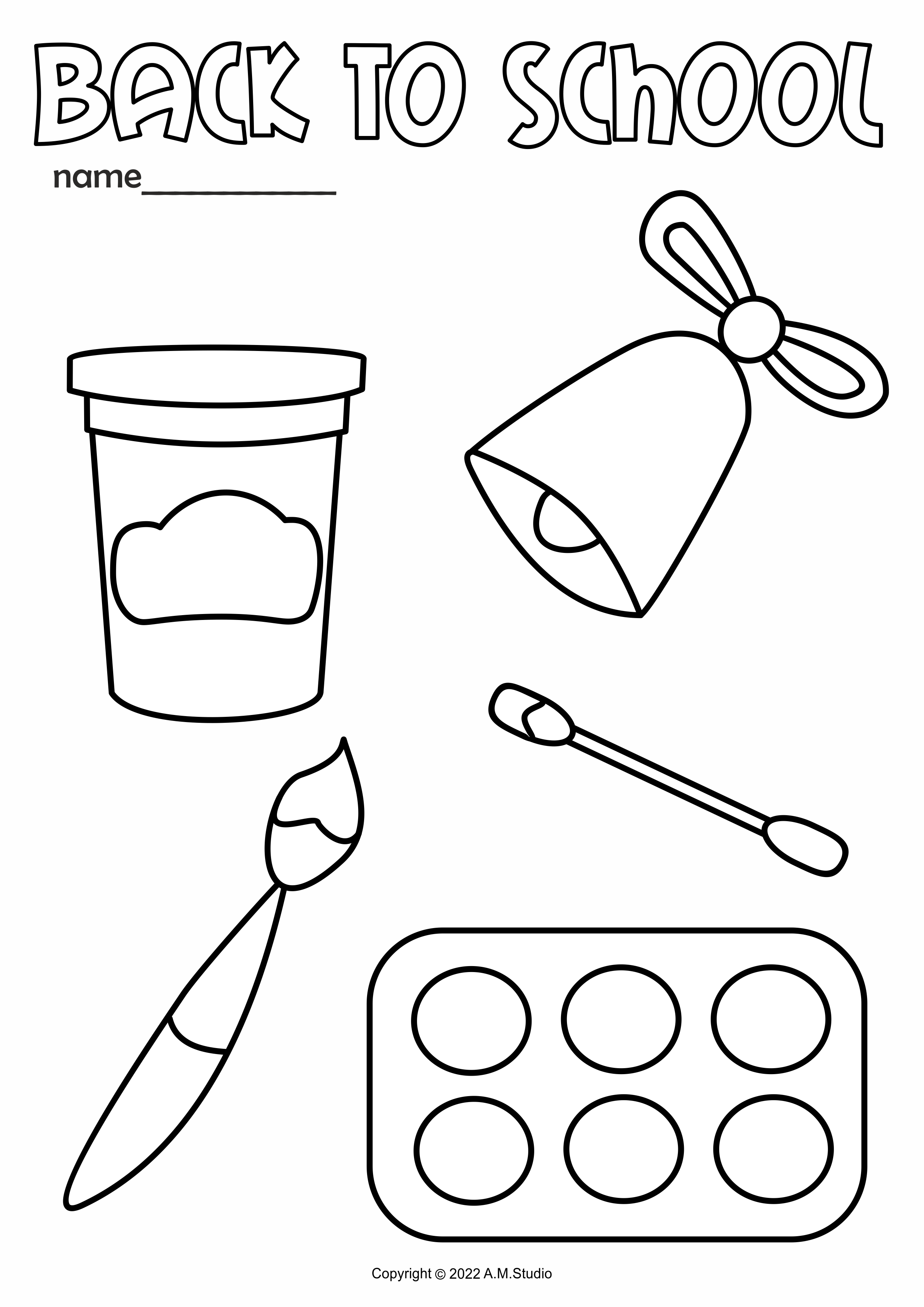 Printable Coloring Pages for Kids Back to School-themed (img # 3)