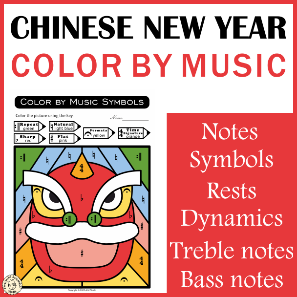 Chinese New Year Music Color by Code Sheets (img # 2)
