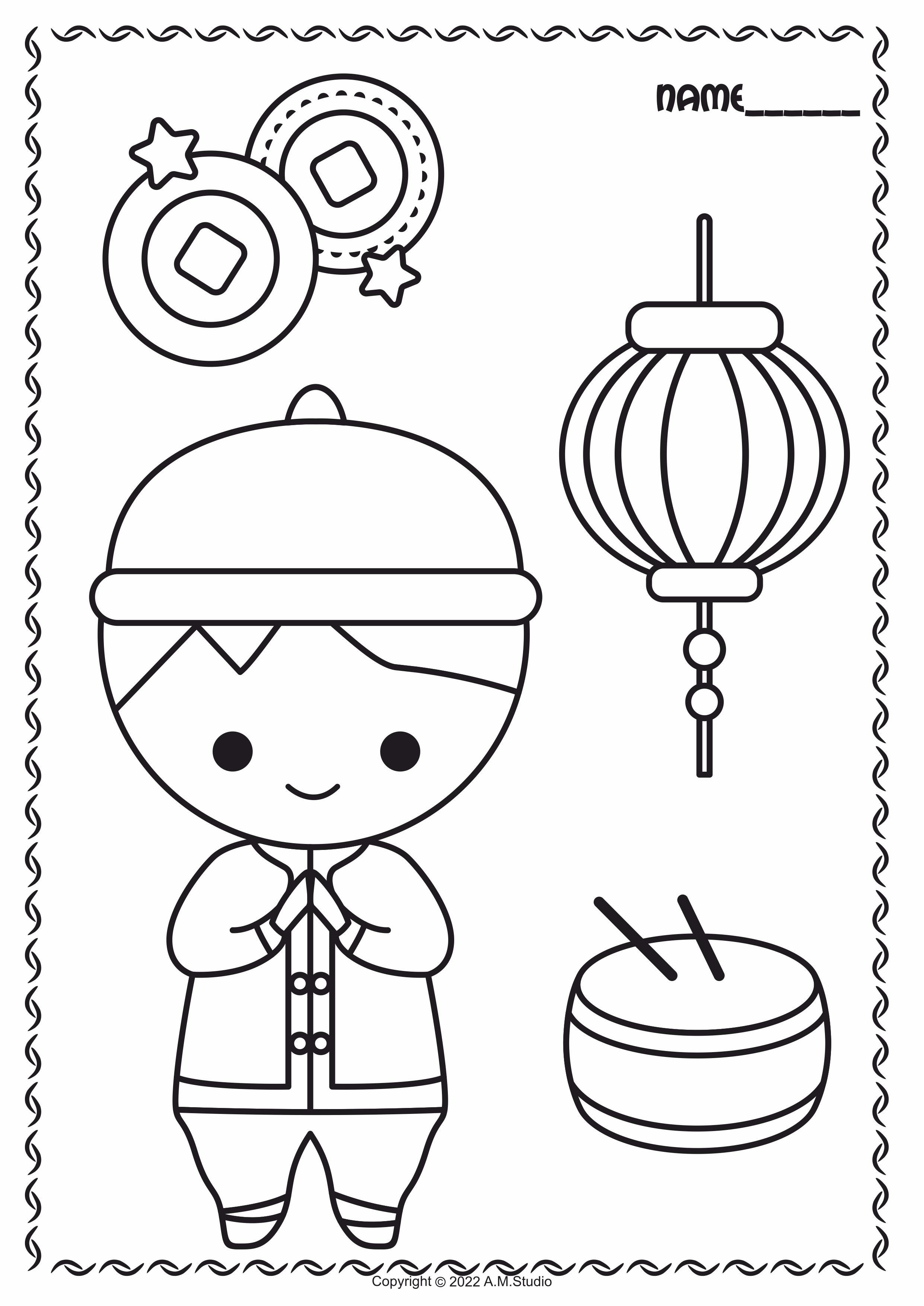 Chinese New Year Printable Coloring Pages for Kids (img # 3)