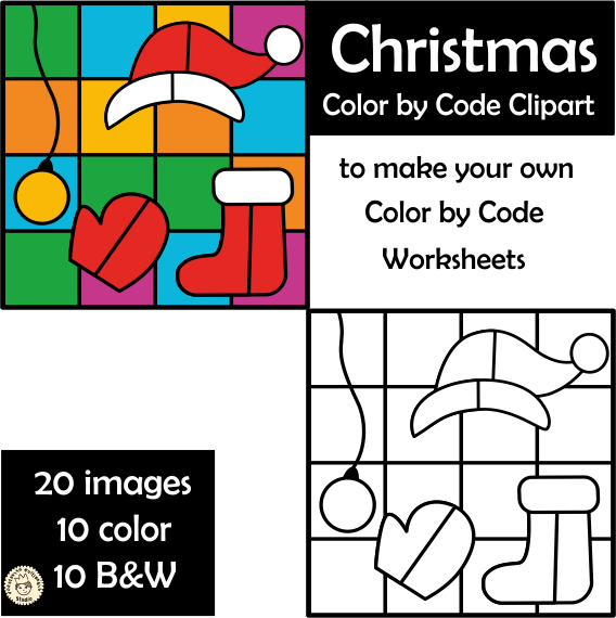 Christmas Color by Code Clip Art (img # 4)