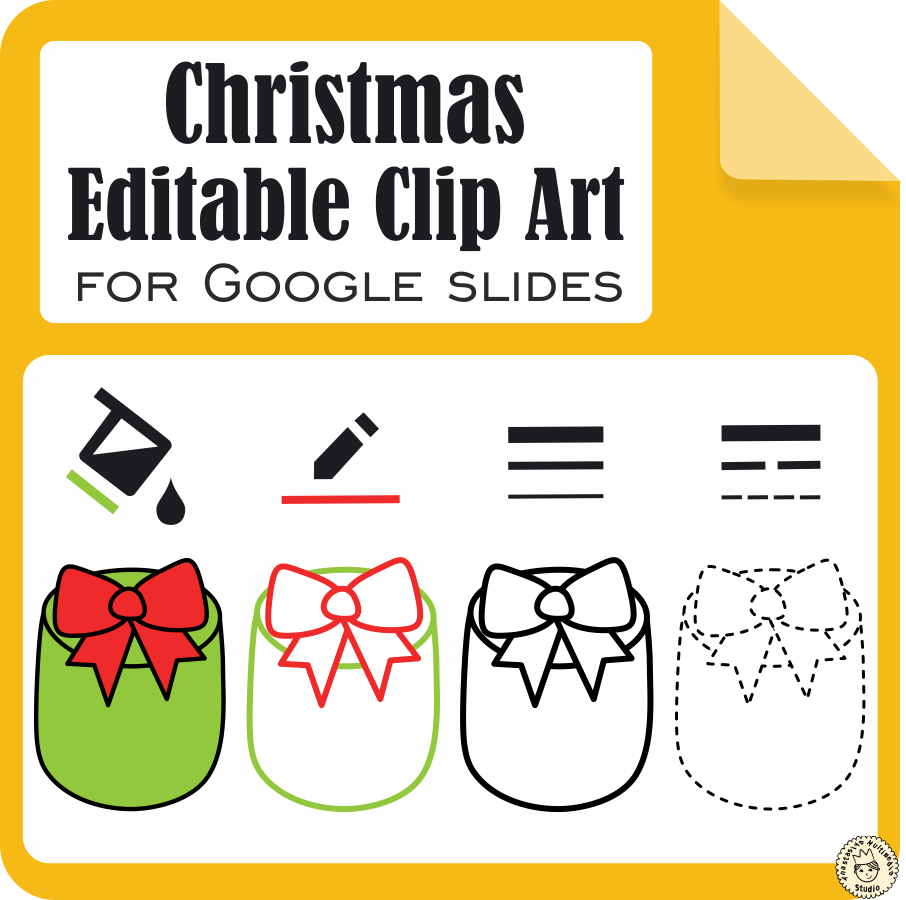 Christmas Editable Clip Art for Google Slides (img # 1)