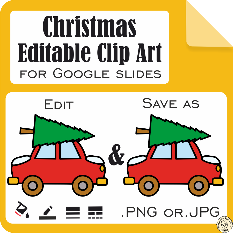 Christmas Editable Clip Art for Google Slides (img # 2)