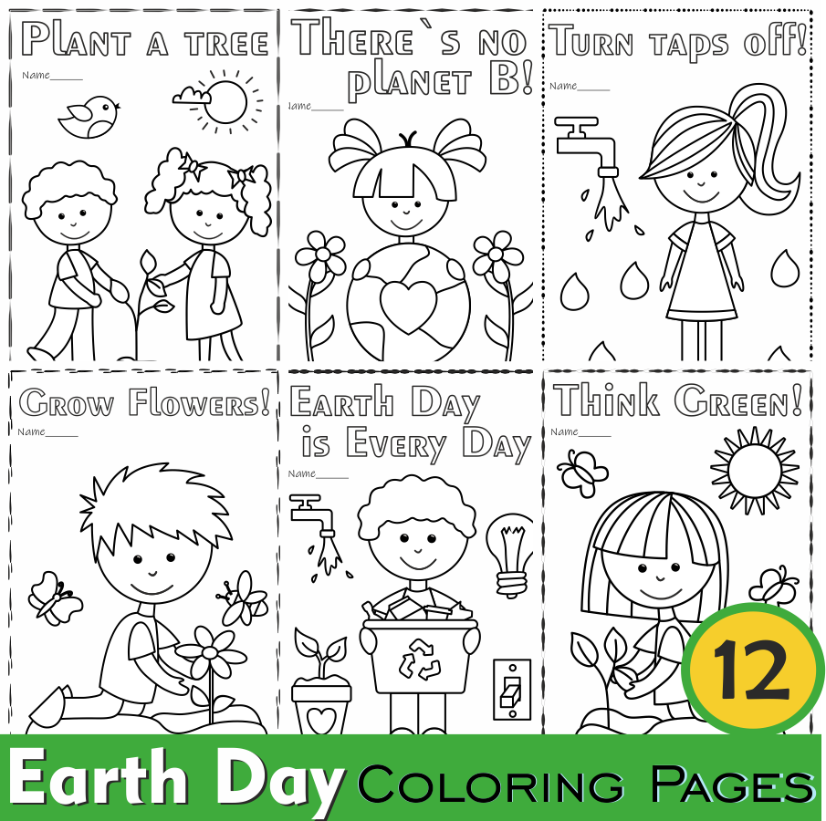 Earth Day Printable Coloring Pages for Kids (img # 1)