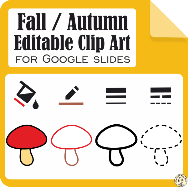 Fall/Autumn Editable Clip Art for Google Slides (img # 1)