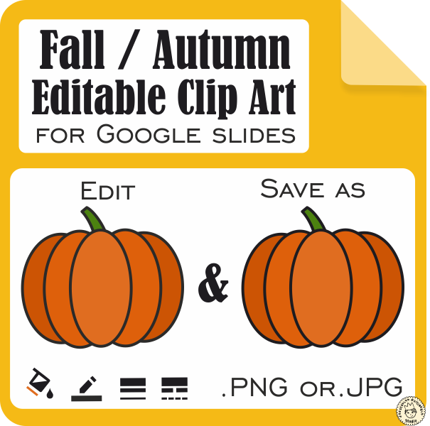 Fall/Autumn Editable Clip Art for Google Slides (img # 2)