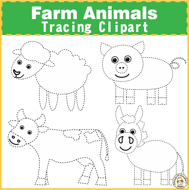 Farm Animals Tracing Images Clipart (img # 2)