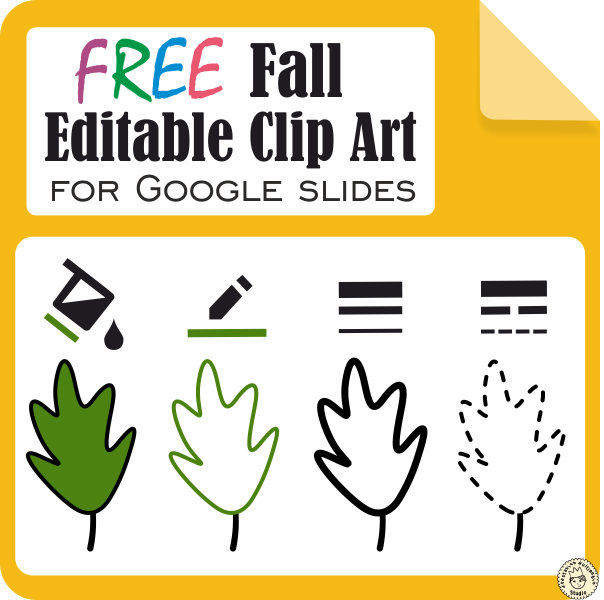 Free Fall Editable Clip Art for Google Slides (img # 2)