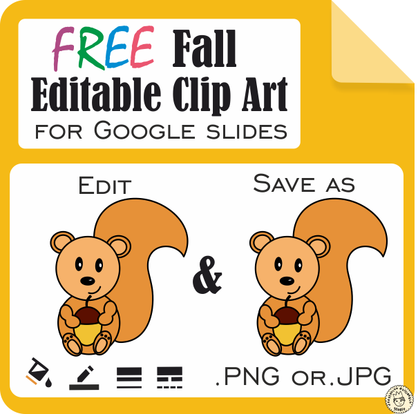 Free Fall Editable Clip Art for Google Slides (img # 1)