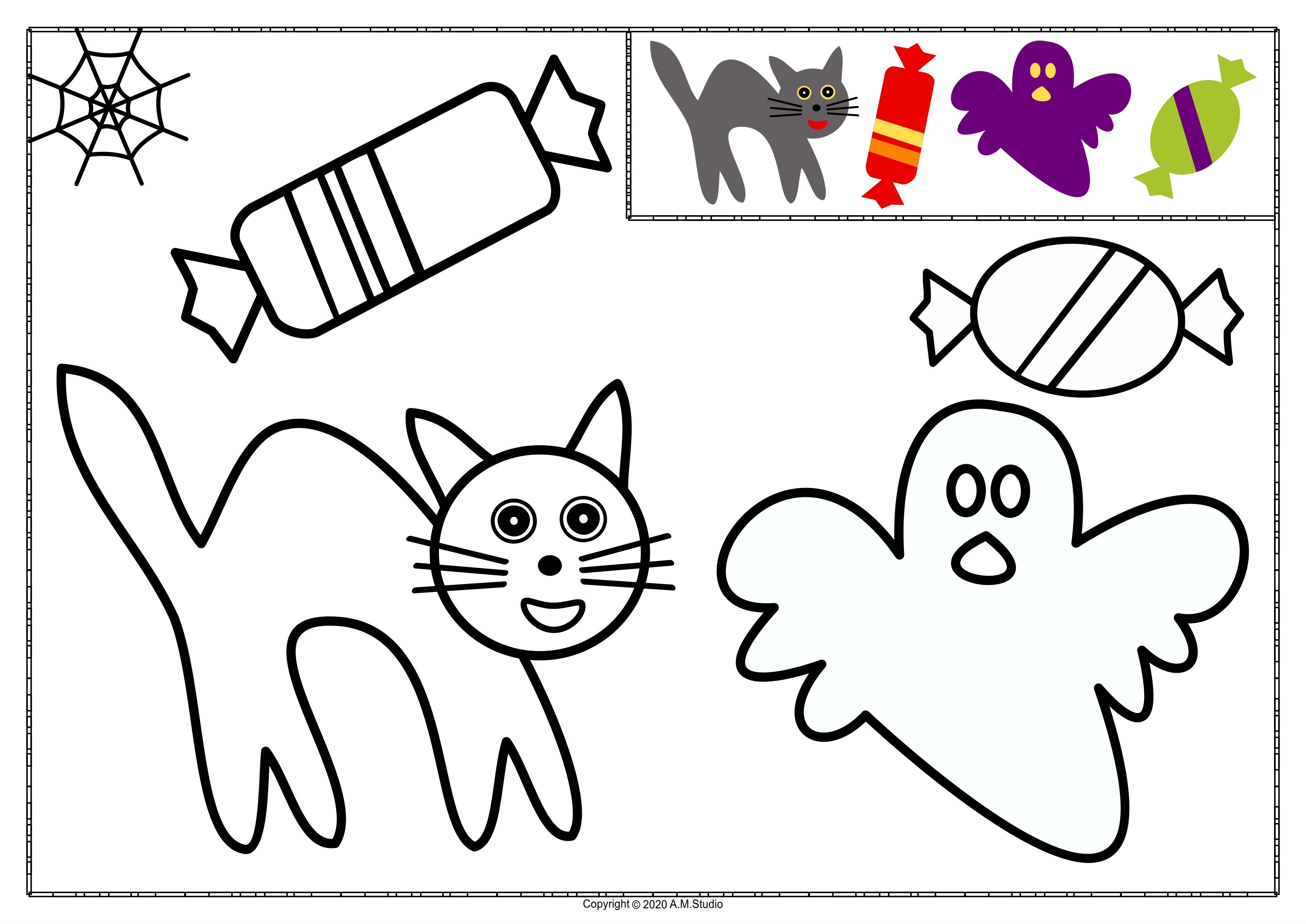Halloween Coloring Pages for Young Children (img # 2)