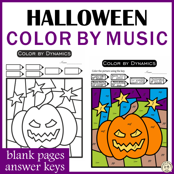 Halloween Music Color by Code Pages | Music Color by Number (img # 3)
