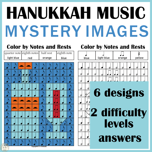 Hanukkah Music Color by Note Mystery Pictures (img # 2)
