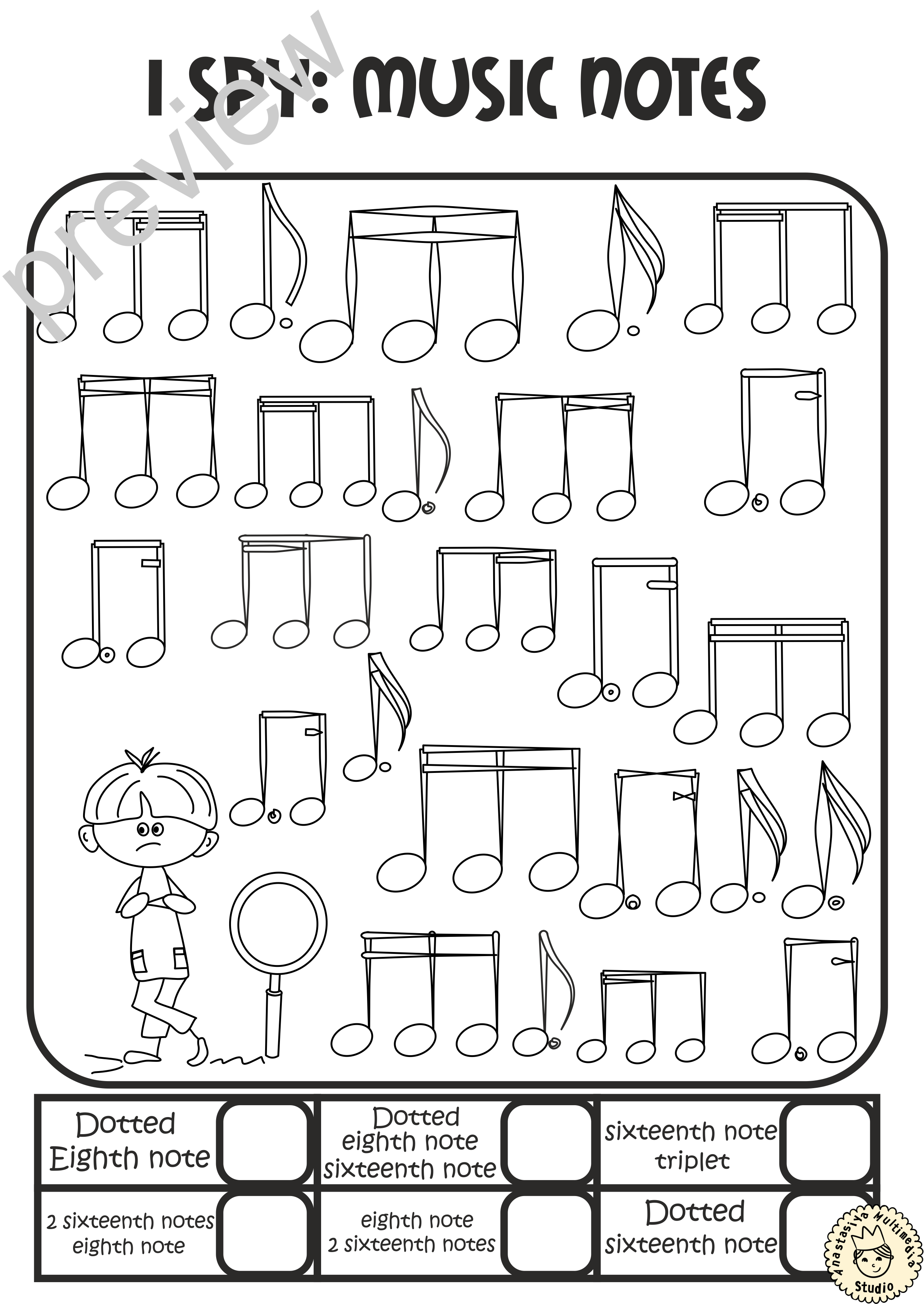 I Spy Music Notes and Symbols Coloring Games (img # 2)