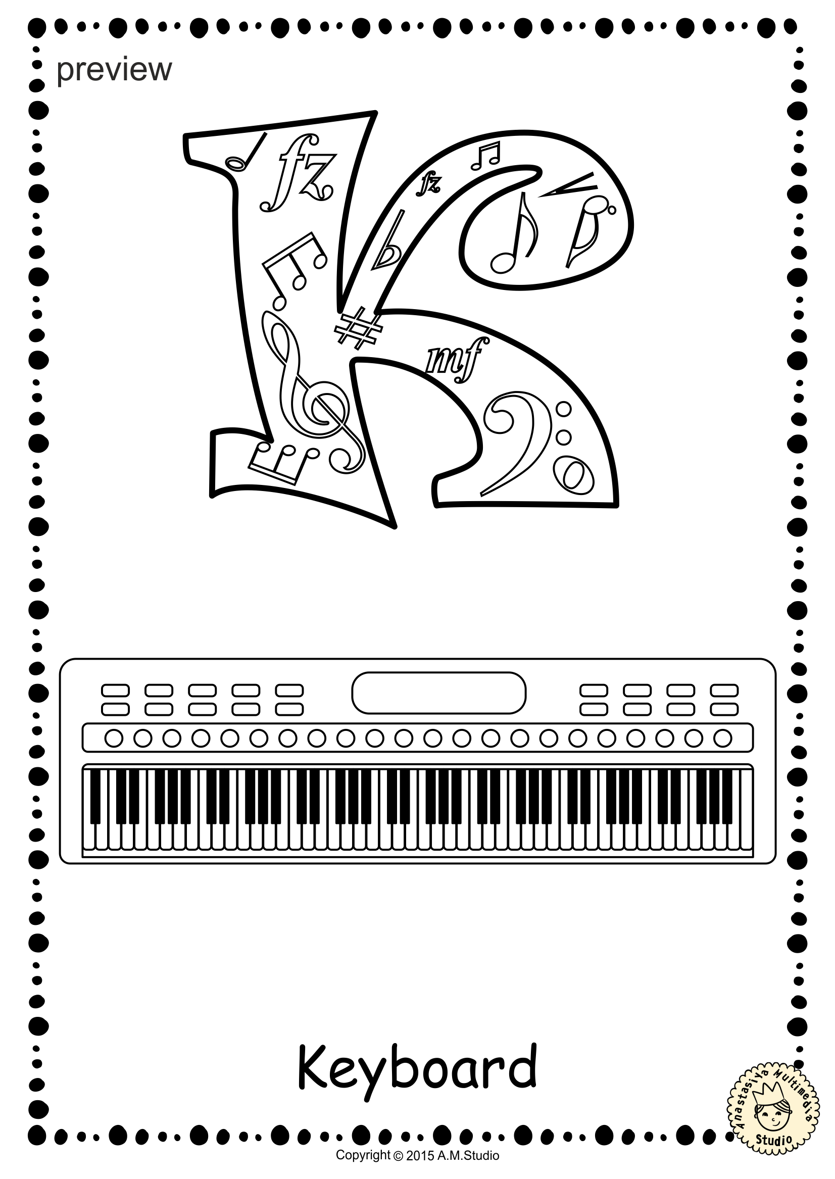Music Alphabet Coloring pages (img # 4)