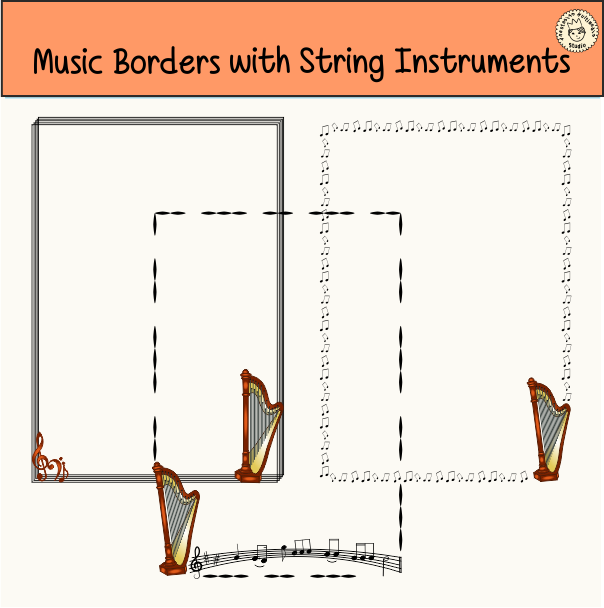Music Borders with String Instruments (img # 1)