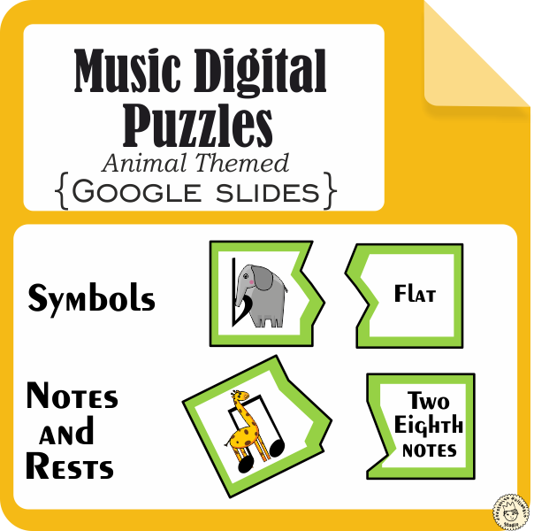 Music Digital Puzzles Animal Themed {Google Slides} (img # 1)