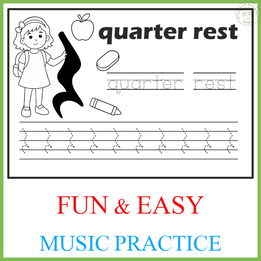 Back to School Music Tracing Task Cards \ Exit Tickets | Notes, Rests & Clefs (img # 2)