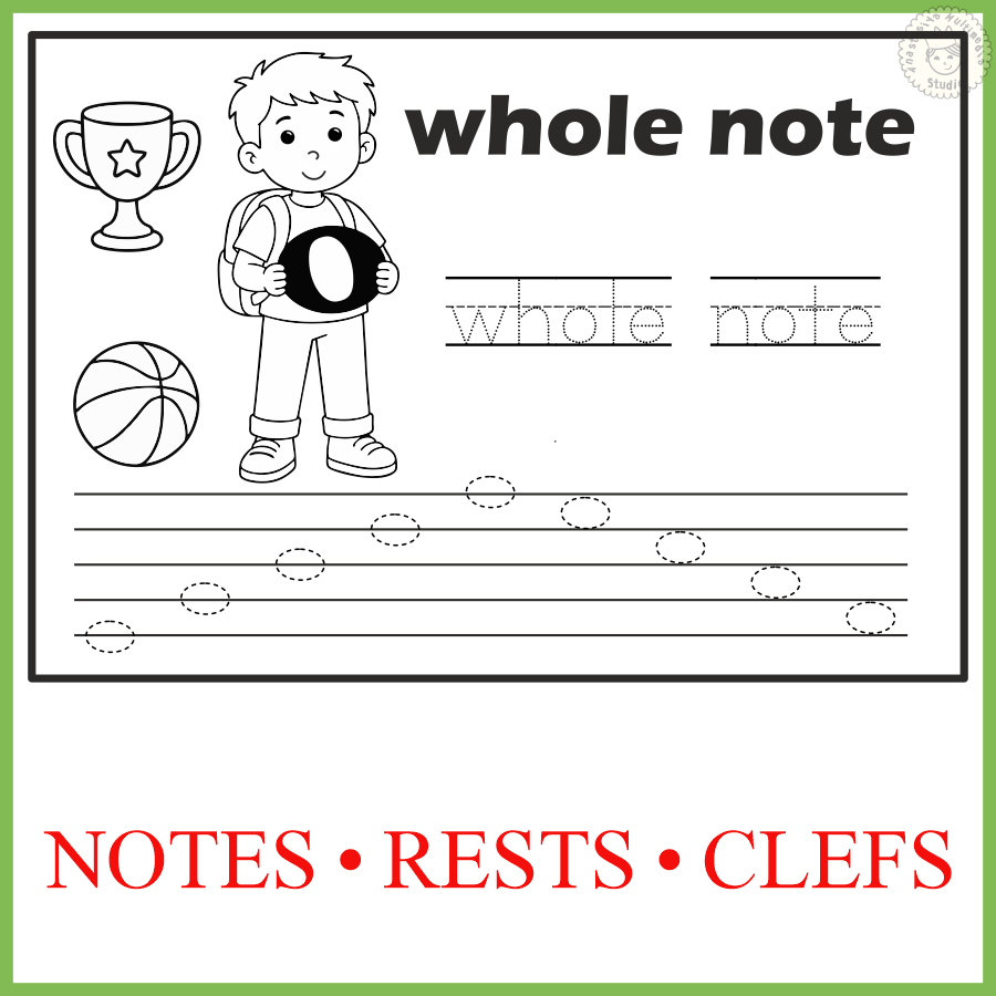 Back to School Music Tracing Task Cards \ Exit Tickets | Notes, Rests & Clefs (img # 3)