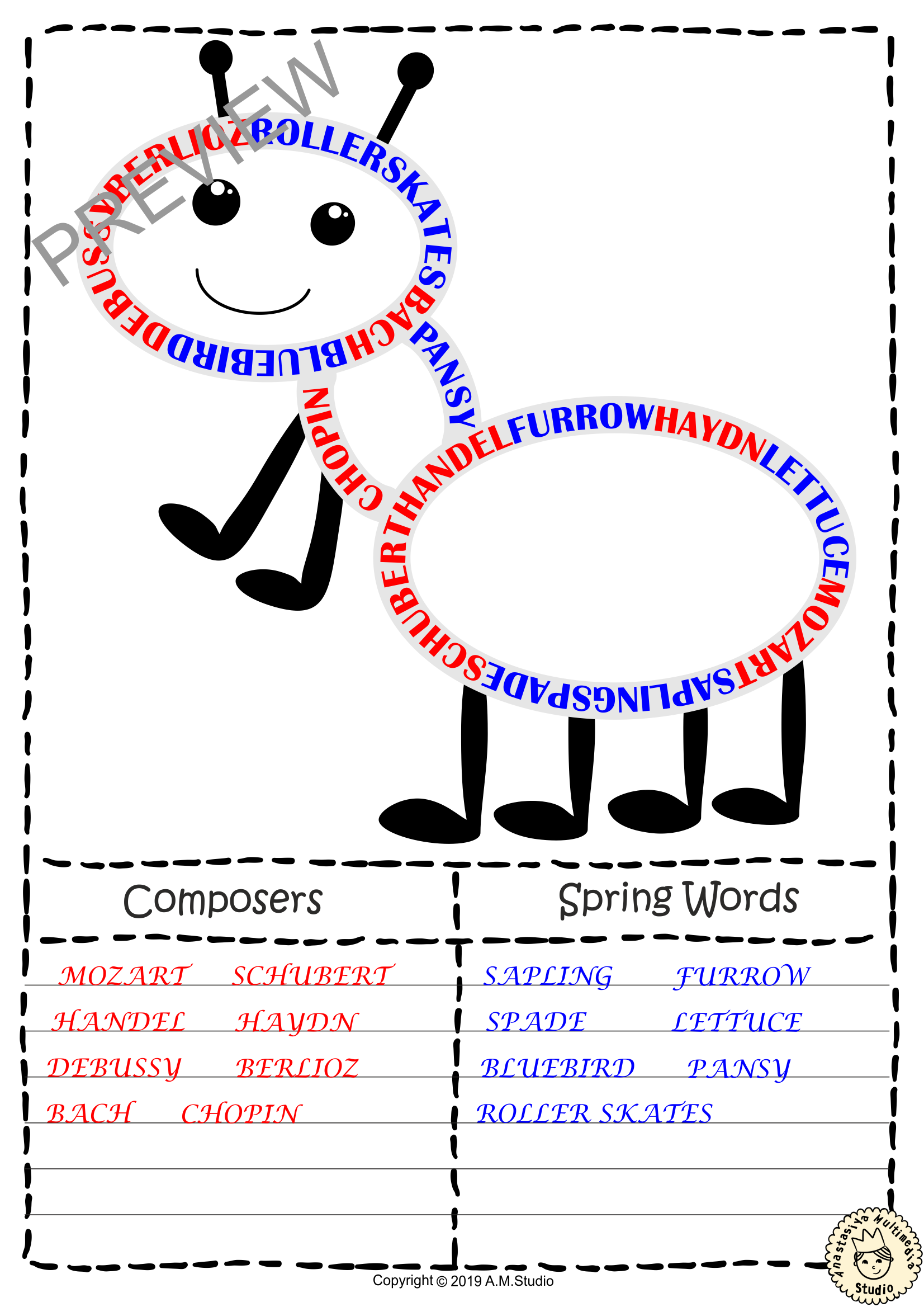 Music word search worksheets for Spring (img # 5)