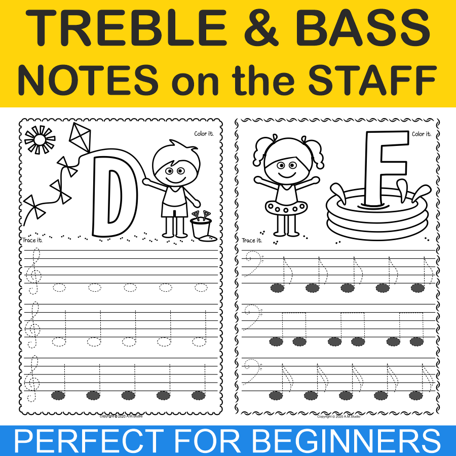 Musical Tracing Worksheets Bundle for Summer (img # 2)