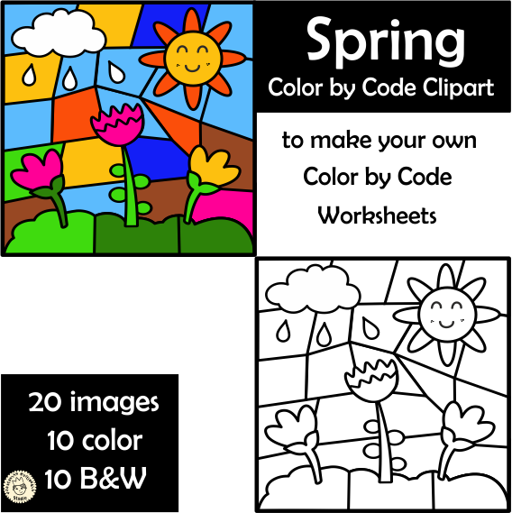 Spring Color by Code Clipart (img # 4)