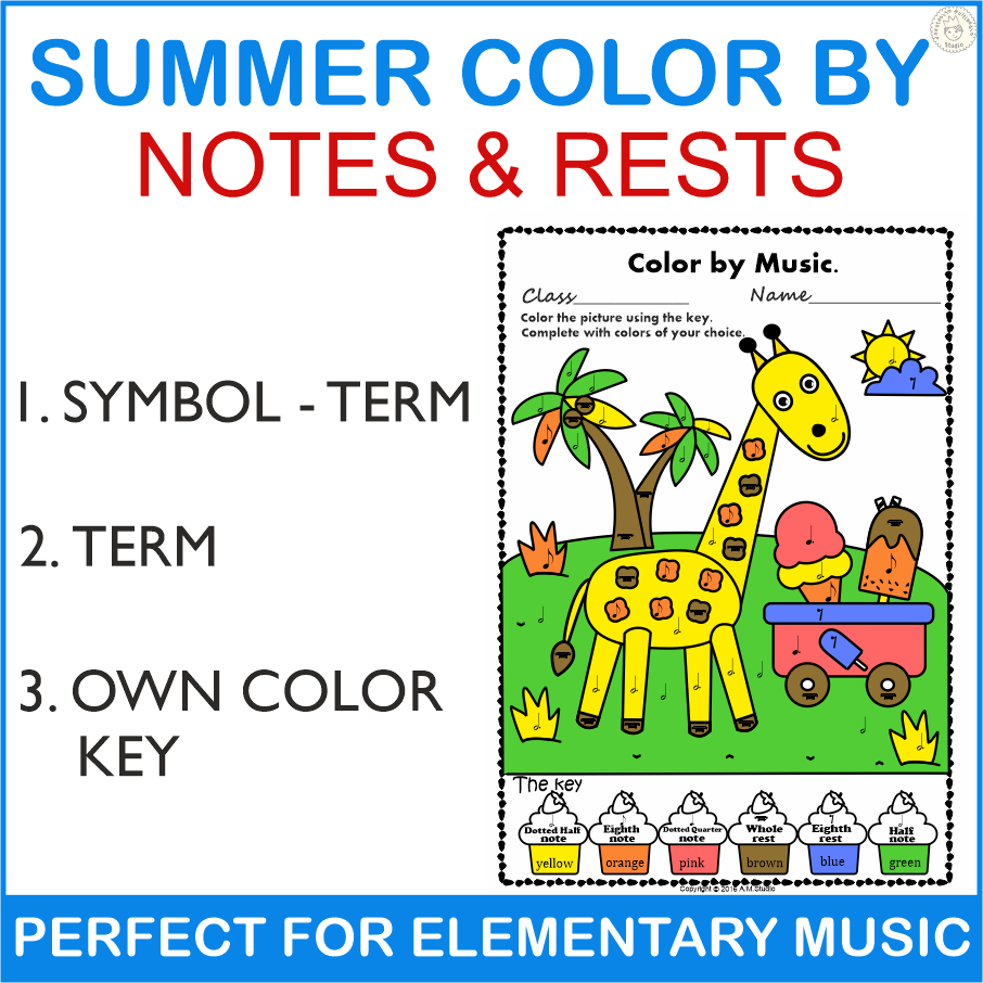 Summer Color by Dynamics Music Coloring Pages (img # 3)
