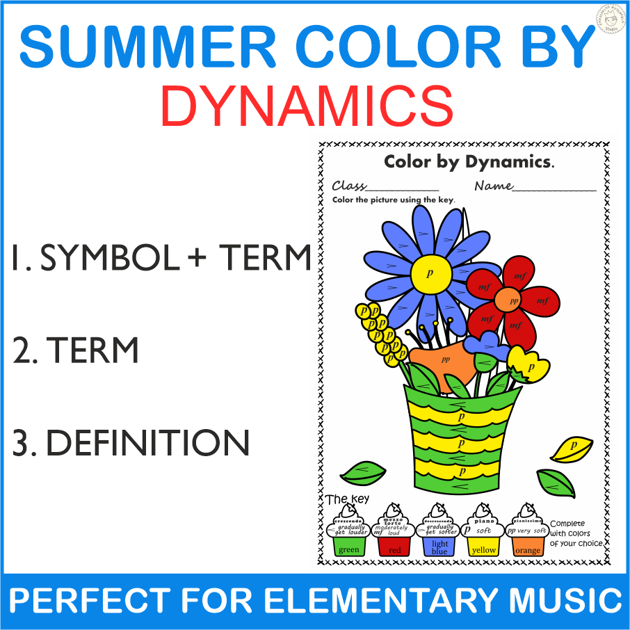 Summer Color by Dynamics Music Coloring Pages (img # 2)