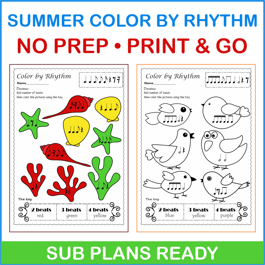 Summer Color by Rhythm Music Activities (img # 1)