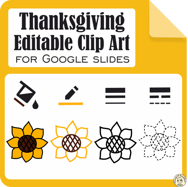 Thanksgiving Editable Clip Art for Google Slides (img # 1)