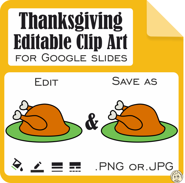 Thanksgiving Editable Clip Art for Google Slides (img # 2)