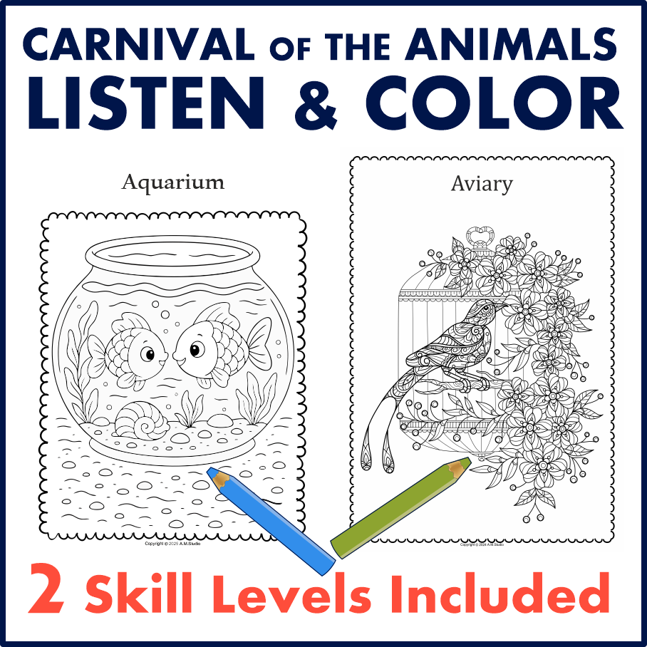 Carnival of the Animals Music Sub Plans Bundle | NO PREP | Elementary Music (img # 1)