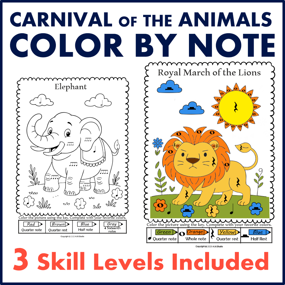 Carnival of the Animals Music Sub Plans Bundle | NO PREP | Elementary Music (img # 2)